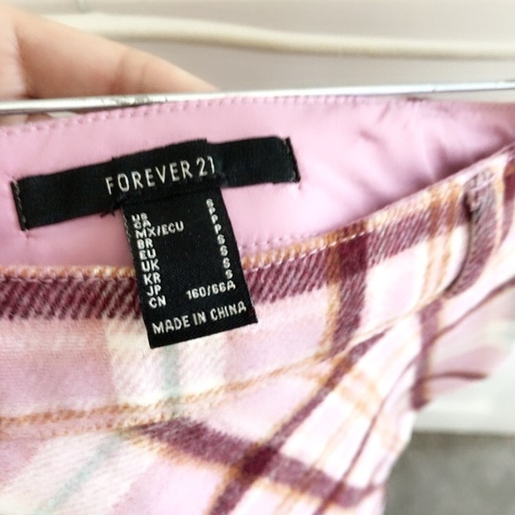 Forever 21 skirt plaid pink small - Picture 3 of 6